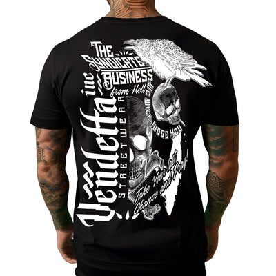 Vendetta Inc. Shirt Skull & Crow schwarz VD-1339
