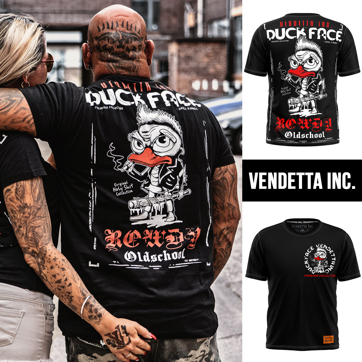 Vendetta Inc. Shirt Duck Face schwarz VD-1154