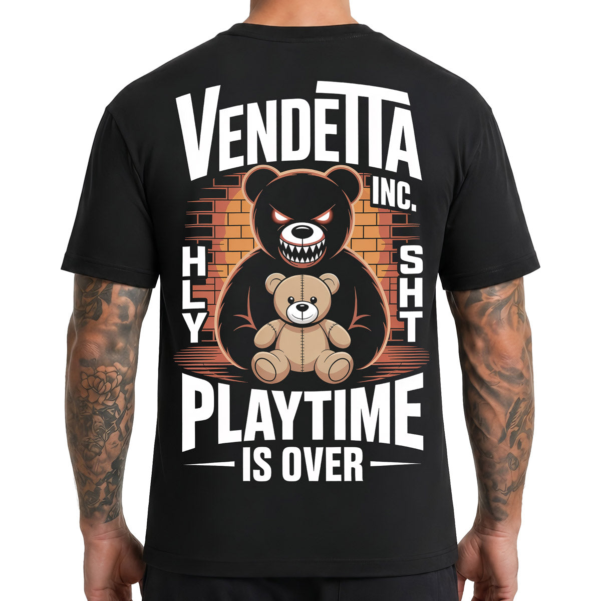 Vendetta Inc. Herren Shirt Playtime Is Over schwarz