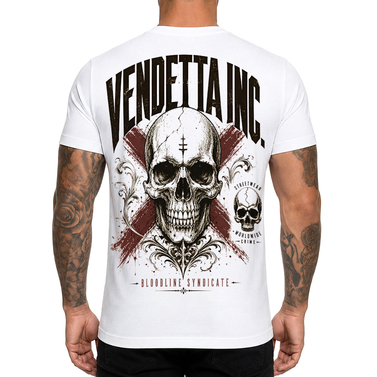 Vendetta Inc. Shirt Skull Syndicate weiß