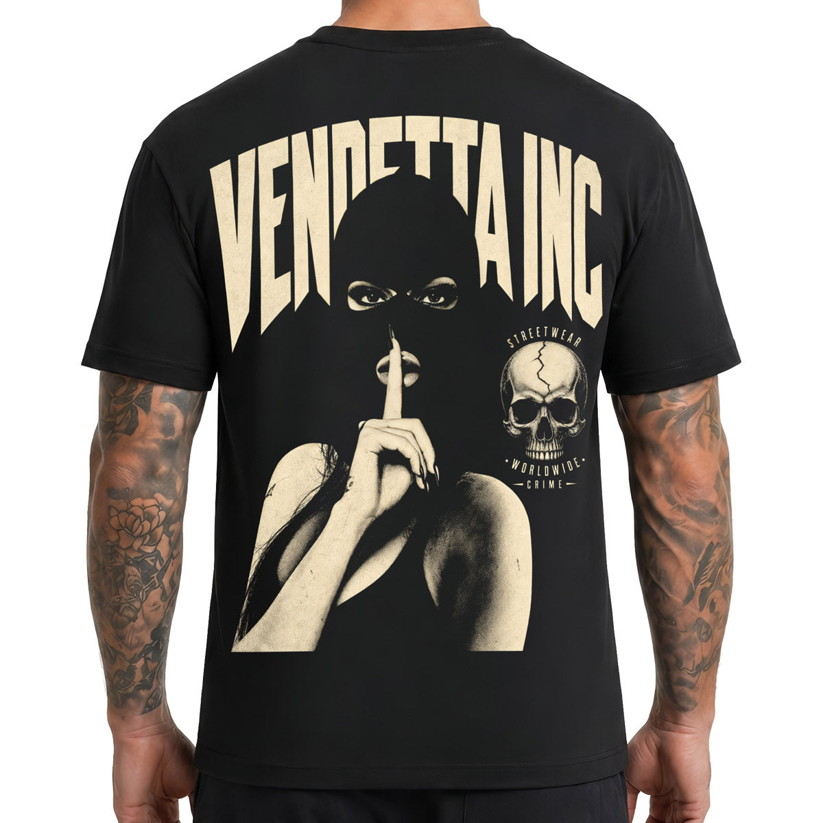 Vendetta Inc. Herren Shirt Crime Silence schwarz
