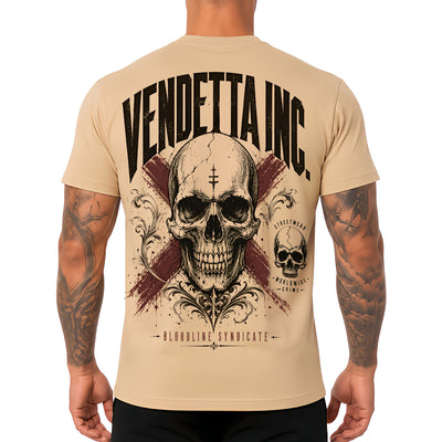Vendetta Inc. Shirt Skull Syndicate beige