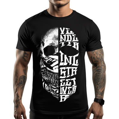 Vendetta Inc. Shirt Split Skull schwarz VD-1247