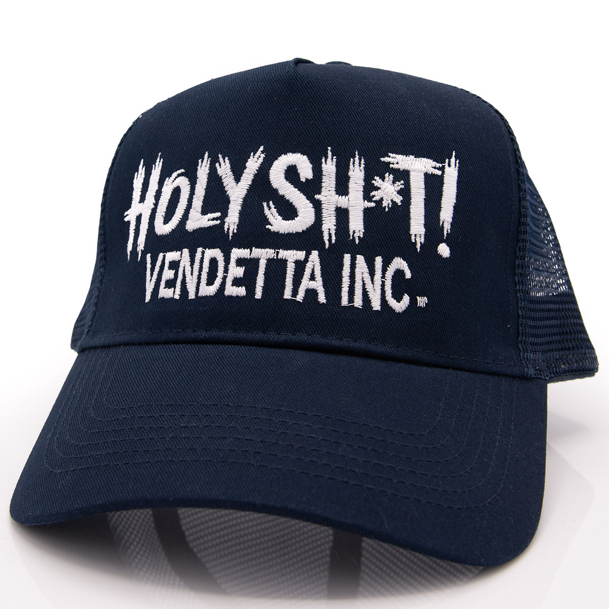 Vendetta Inc. Snapback Trucker blau Holy Sh*t!
