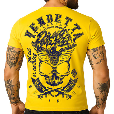 Vendetta Inc. Shirt Black Money gelb VD-1624