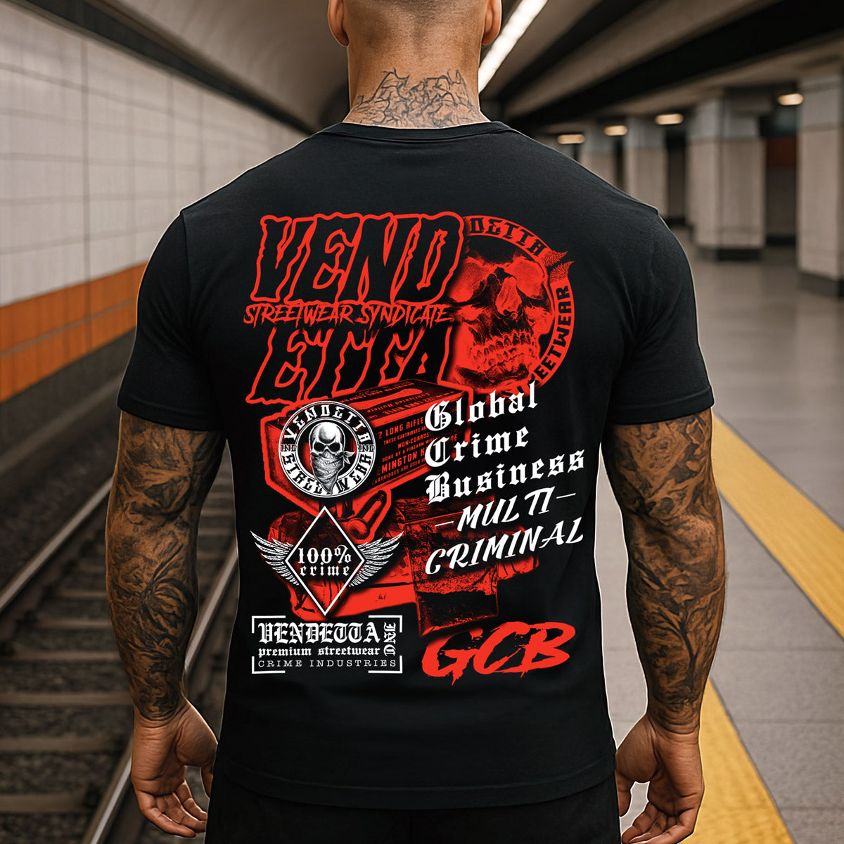 Vendetta Inc. Shirt Crime Industries schwarz VD-1603