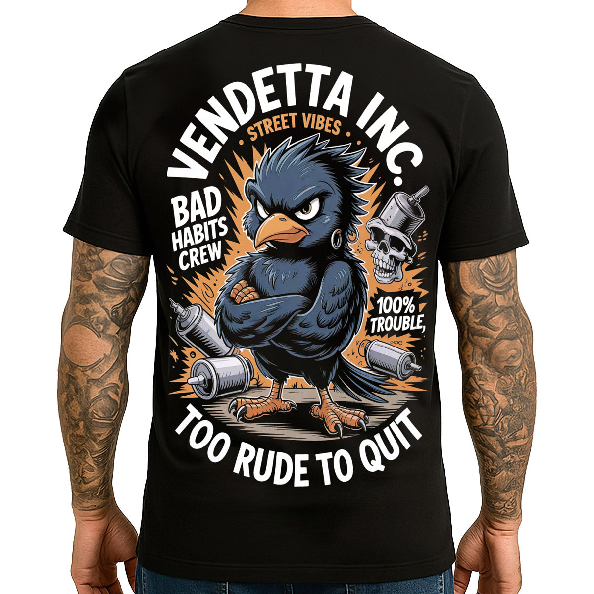 Vendetta Inc. Bad Habits Crew schwarz VD-1640