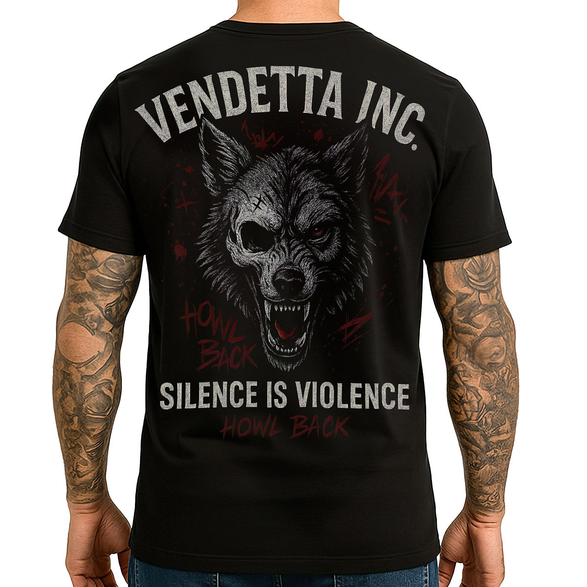 Vendetta Inc. Shirt Howl Back schwarz VD-1646