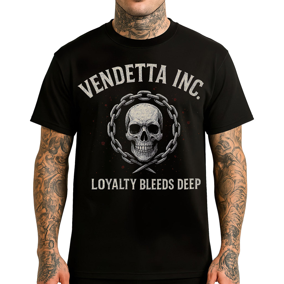 Vendetta Inc. Shirt Skull Emblem schwarz VD-1645