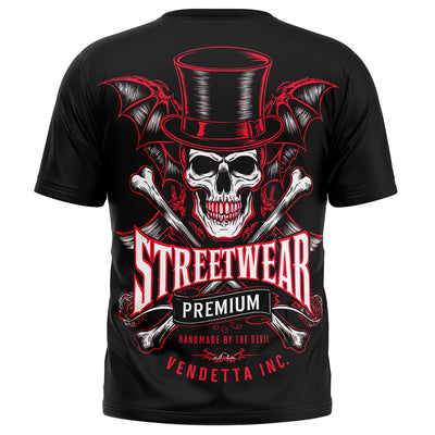Vendetta Inc. Shirt Top Hat Skull schwarz VD-1436