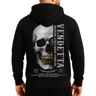 Vendetta Inc. Hoodie Golden Skull schwarz