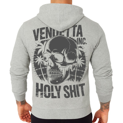 Vendetta Inc. Hoodie Palm Skull grau