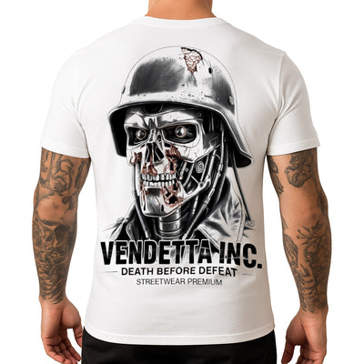 Vendetta Inc. Shirt Iron Skull weiß