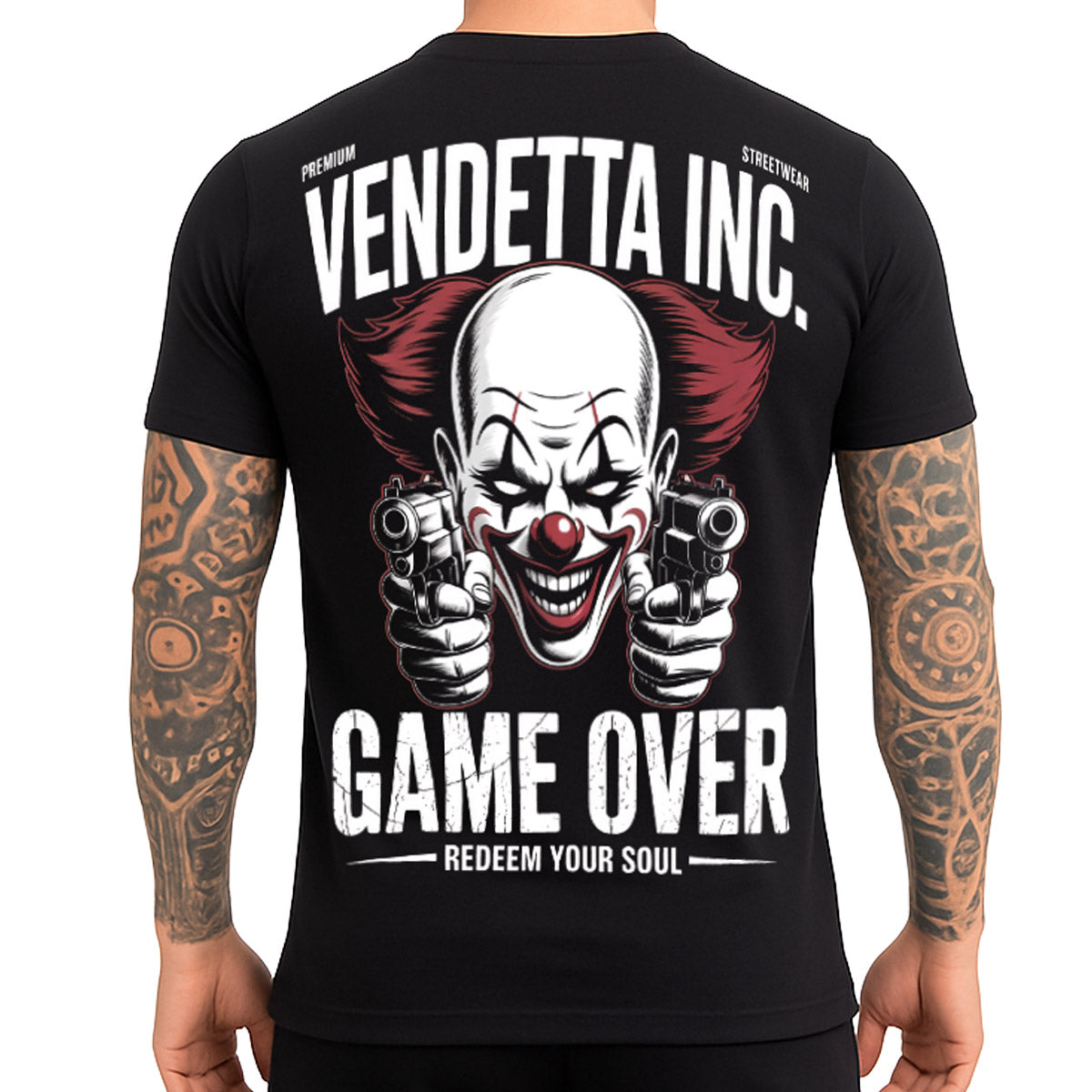 Vendetta Inc. Shirt Game Over Clown schwarz