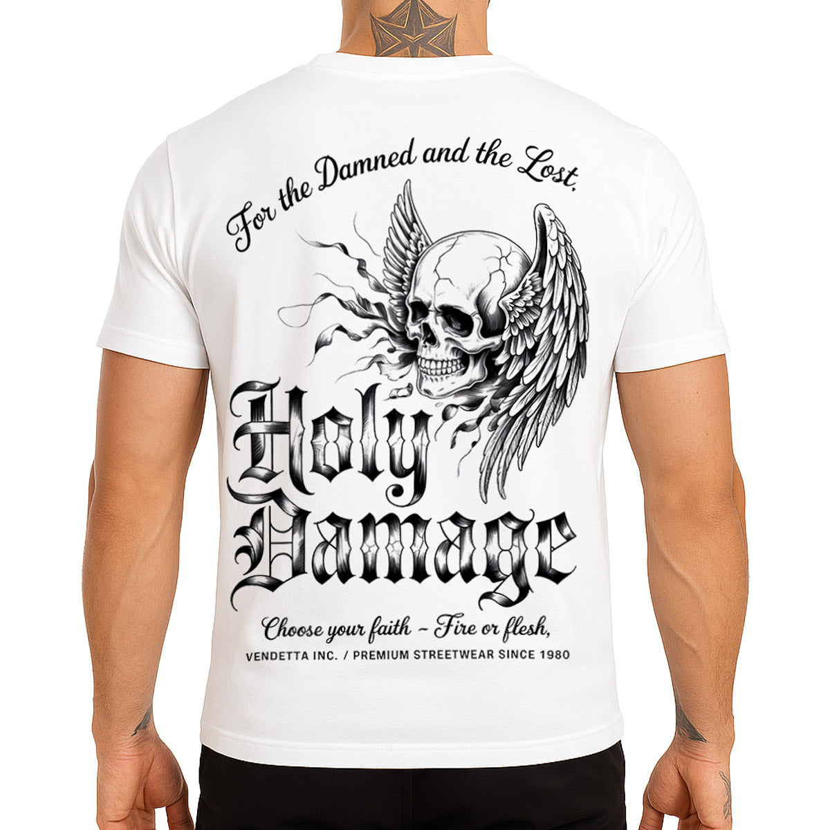 Vendetta Inc. Shirt Angel Skull weiß