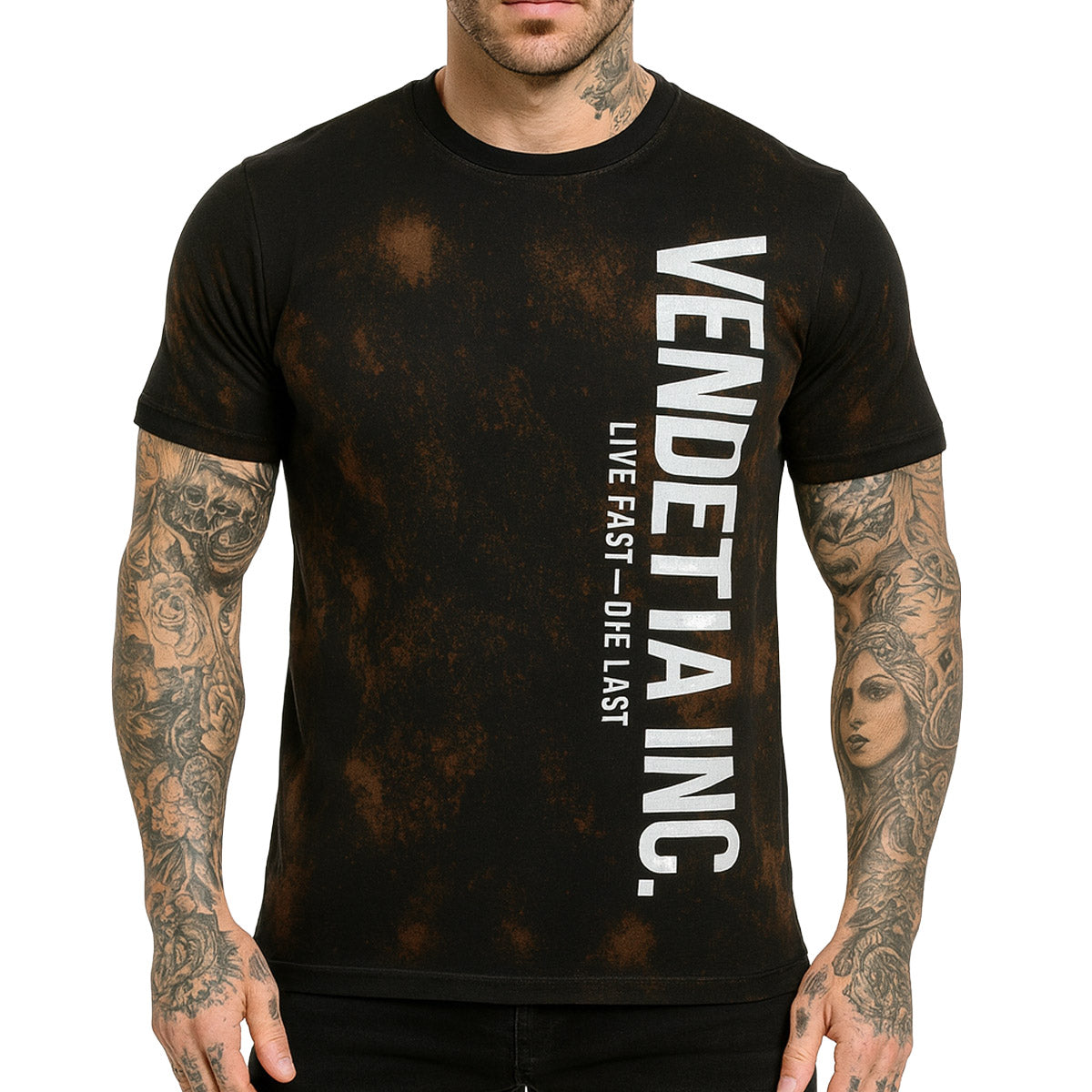 Vendetta Inc. Shirt Live Fast Washed schwarz