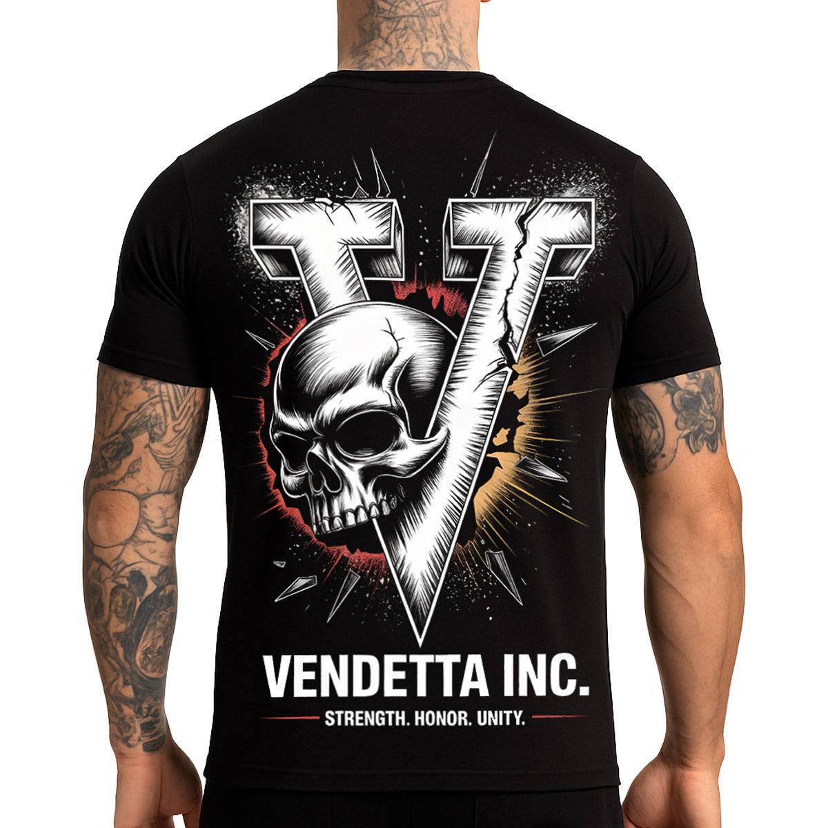 Vendetta Inc. Shirt V Skull Core schwarz