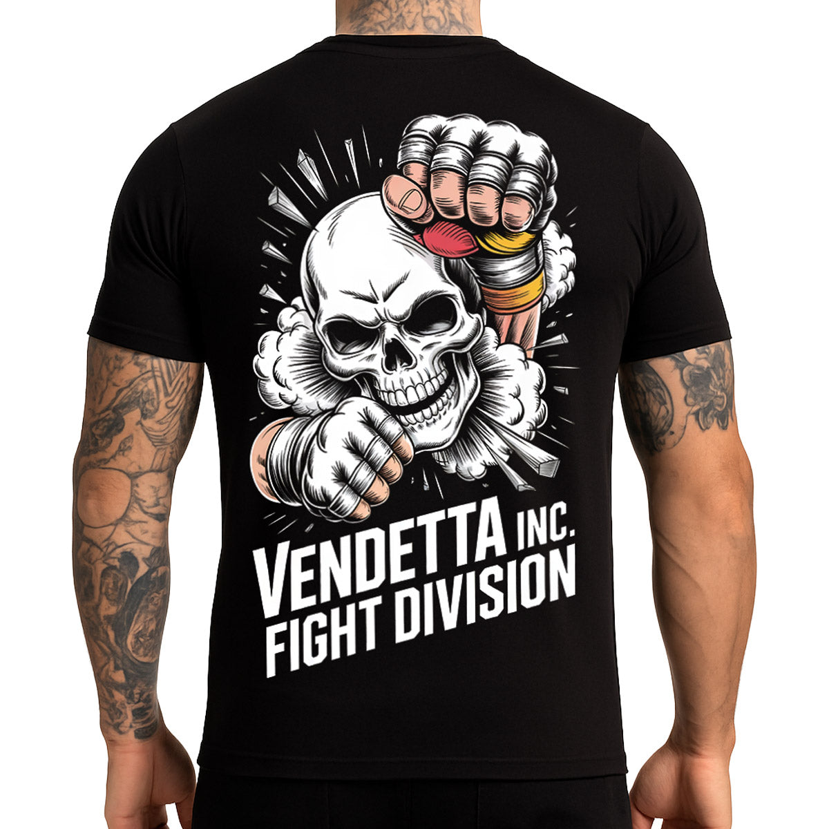 Vendetta Inc. Shirt Fight Division Skull schwarz