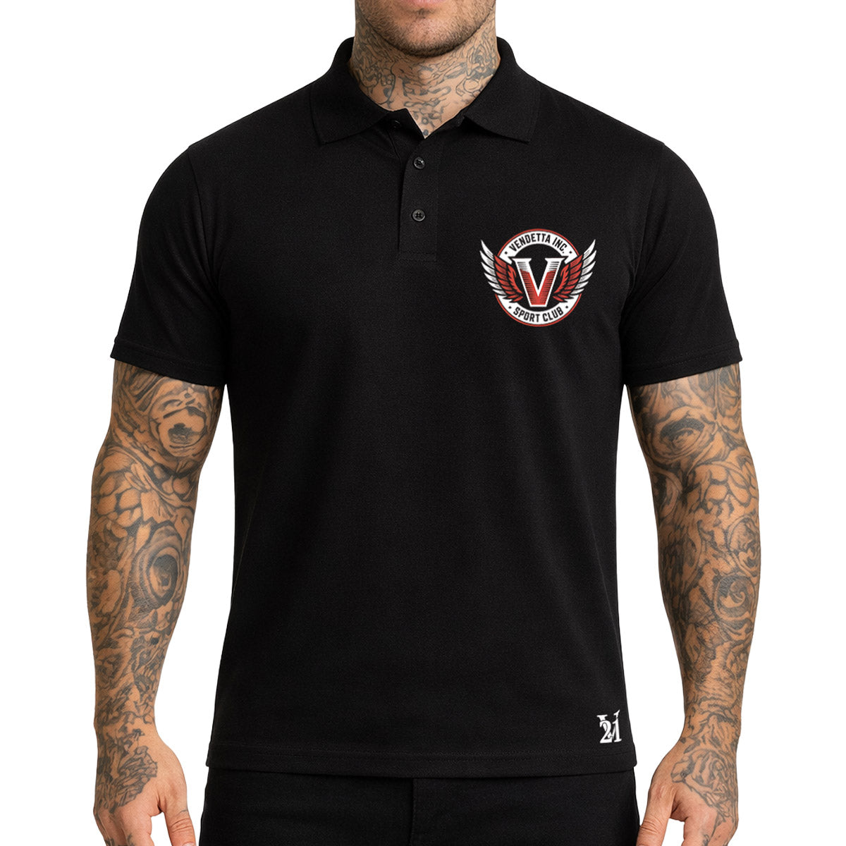 Vendetta Inc. Polo Shirt V Sport Club schwarz