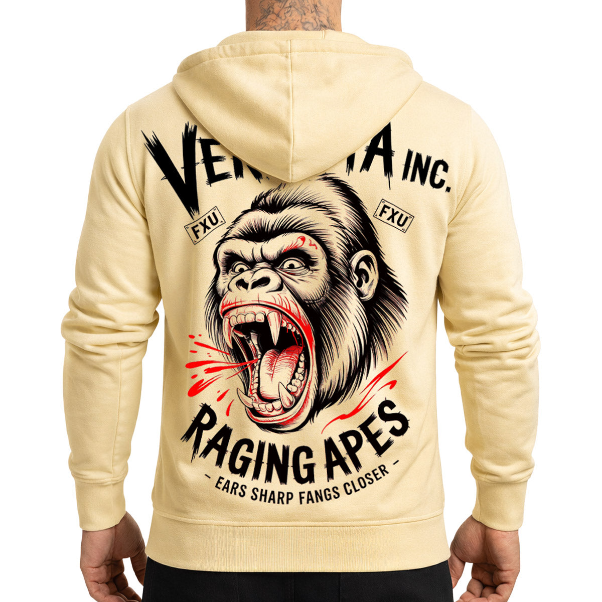 Vendetta Inc. Sweatjacke Raging Apes soft yellow