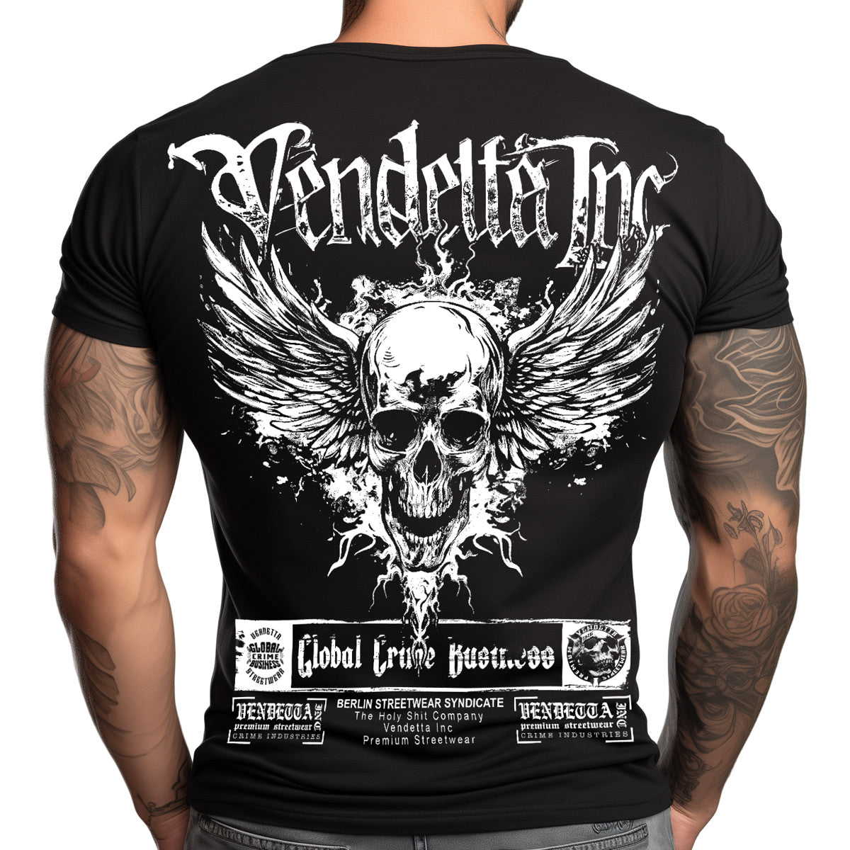 Vendetta Inc. Shirt schwarz Death's Wings VD-1350