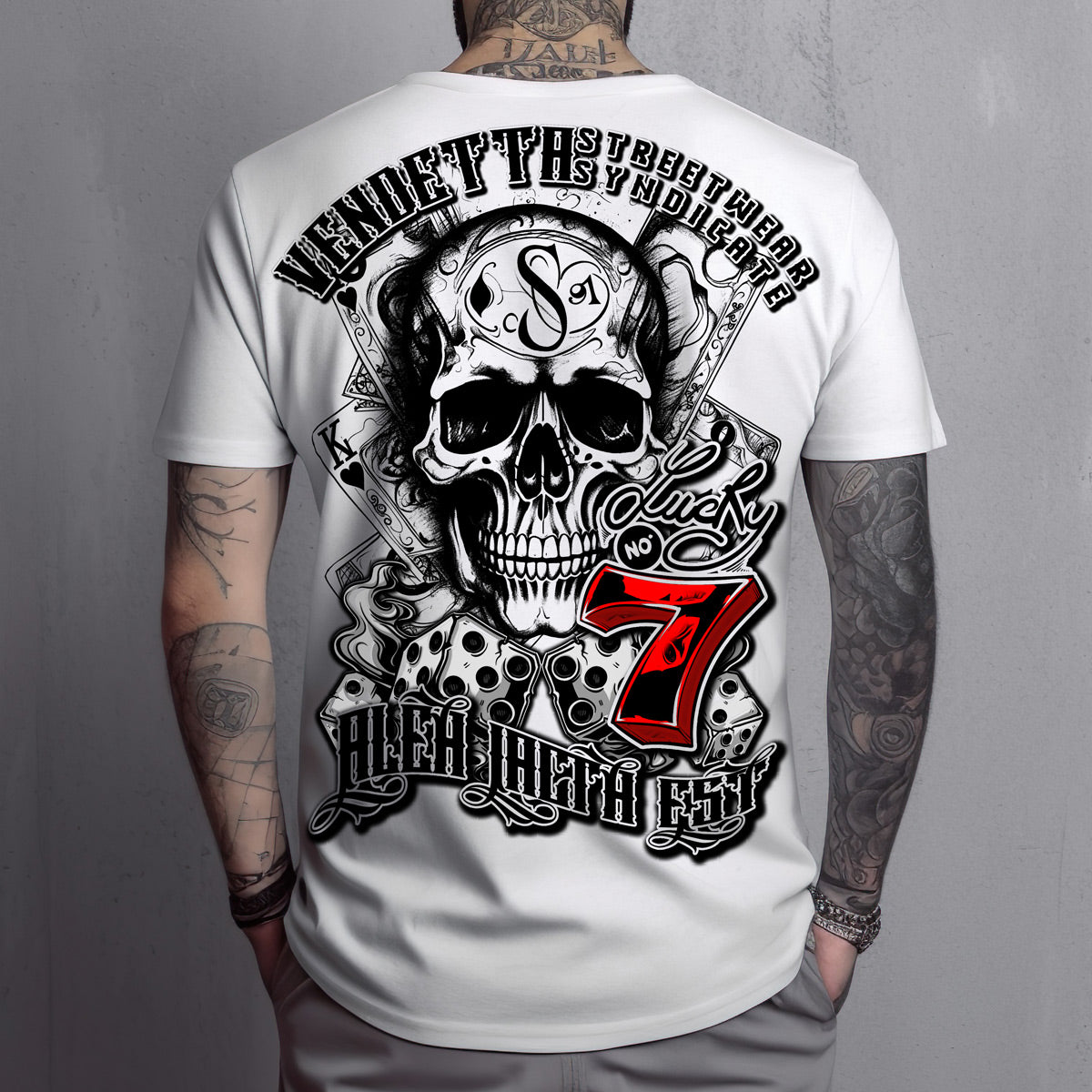 Vendetta Inc. Shirt Lucky 7 weiß VD-1278