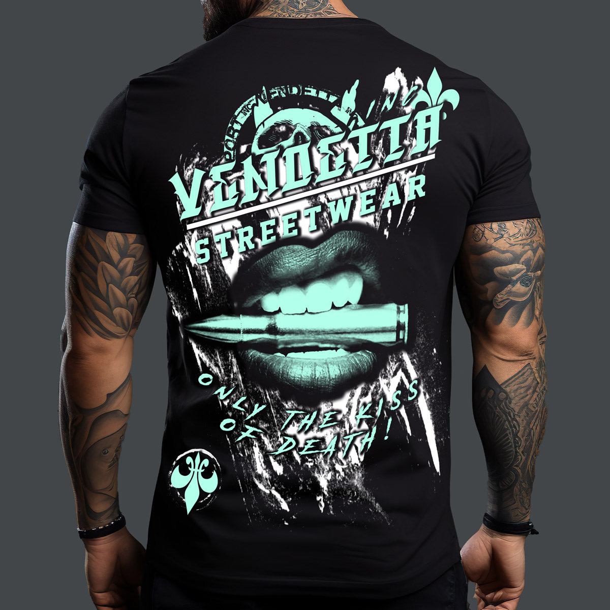 Vendetta Inc. Shirt Only Kiss schwarz VD-1292