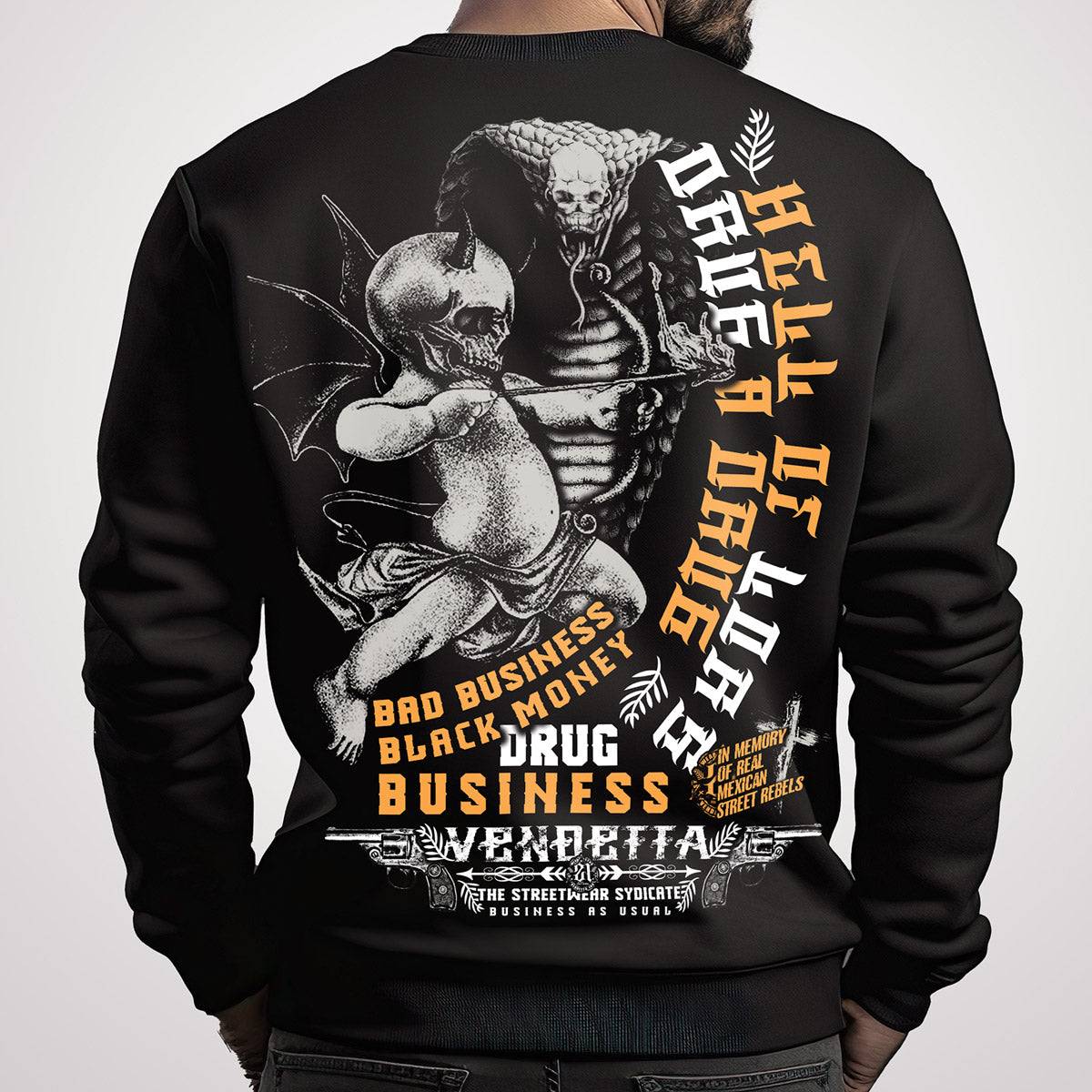 Vendetta Inc. Sweatshirt Black Money schwarz VD-4025