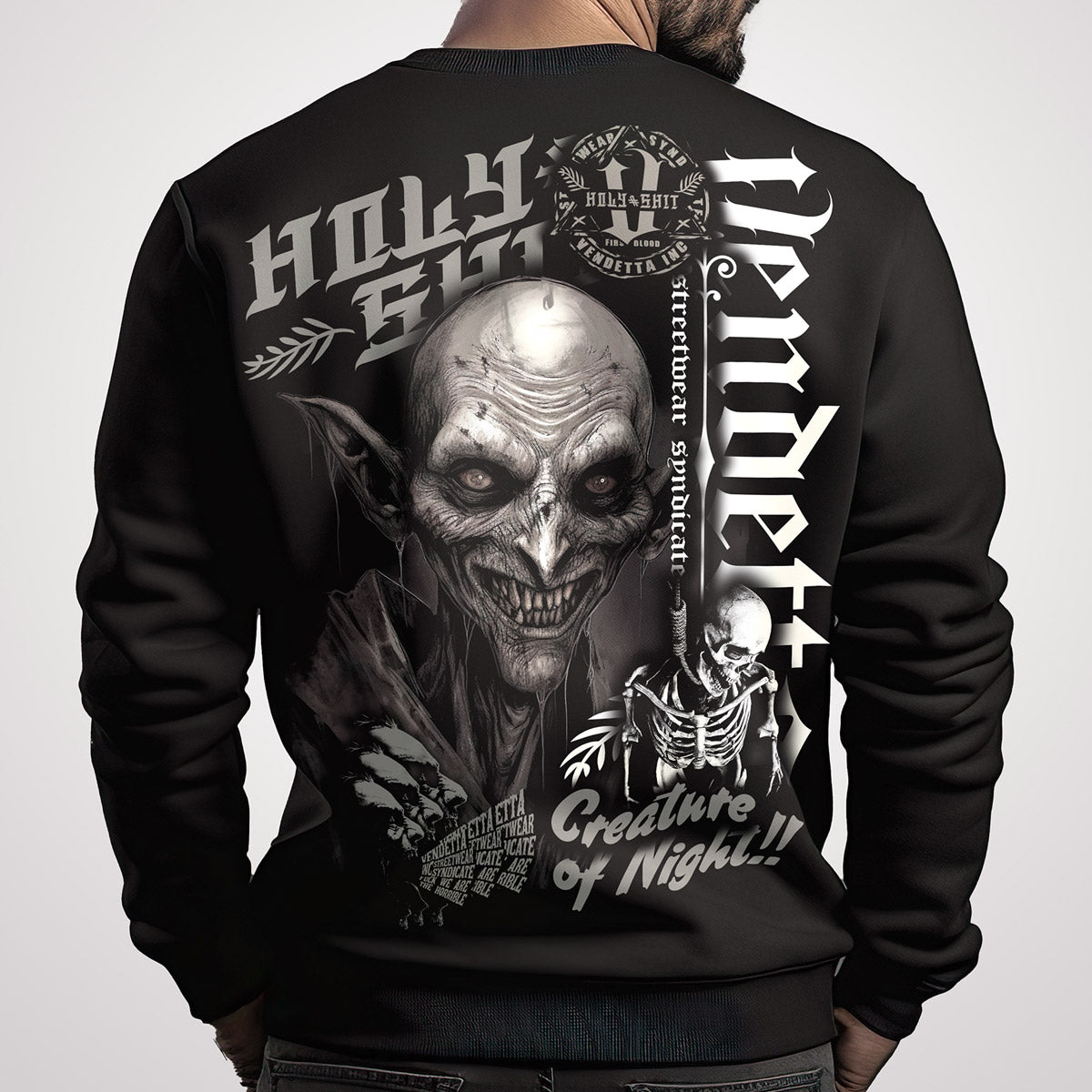 Vendetta Inc. Sweatshirt Holy Night schwarz VD-4026