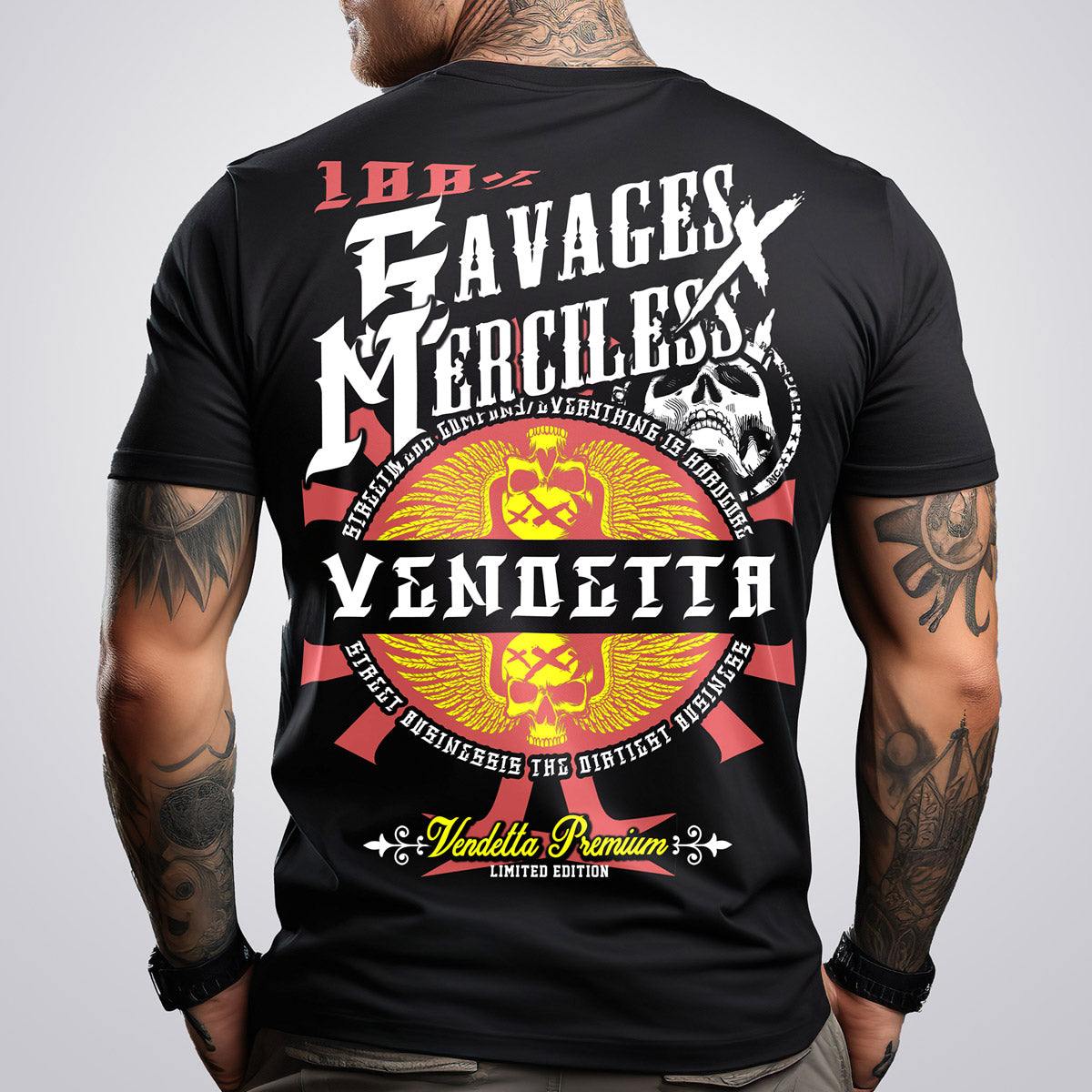 Vendetta Inc. Shirt Savages schwarz VD-1117