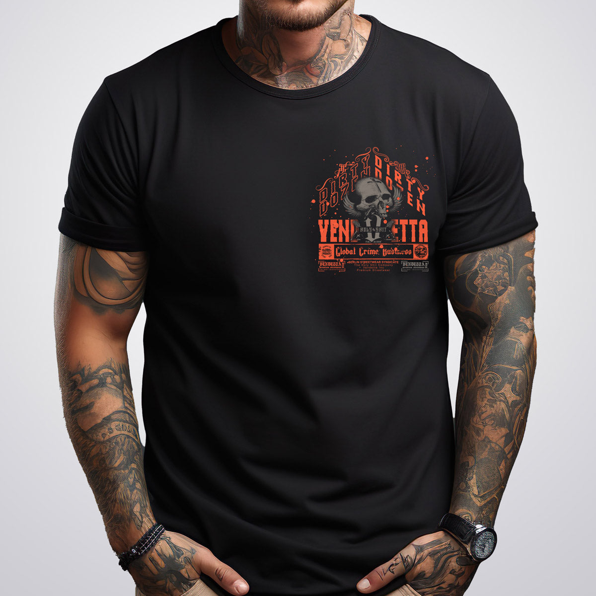 Vendetta Inc. Shirt Dirty B. schwarz VD-1300