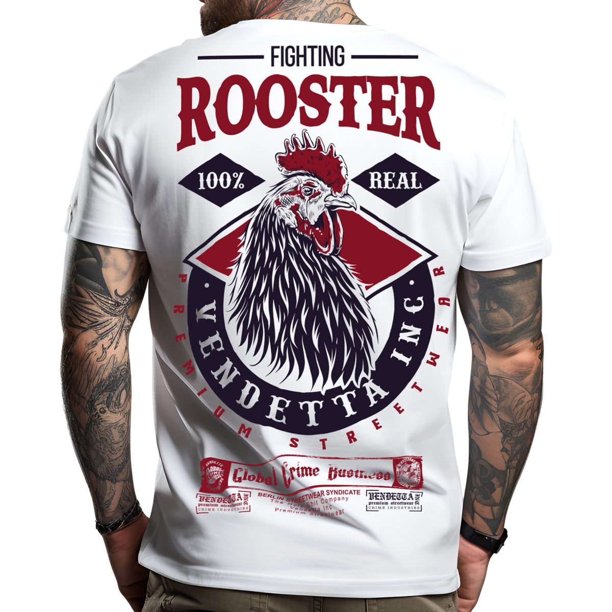 Vendetta Inc. Shirt Rooster weiß 1325