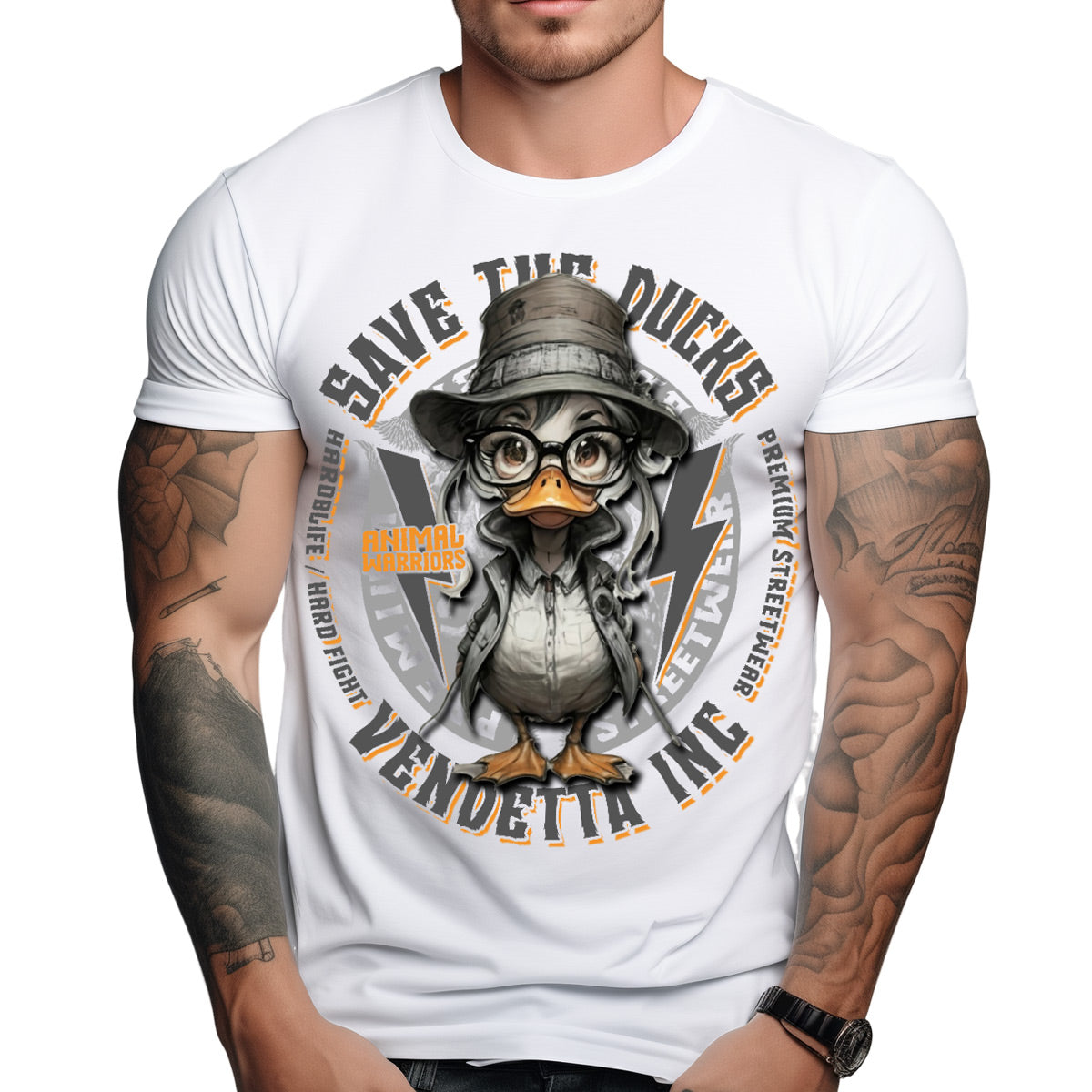 Vendetta Inc. Shirt weiß Save The Ducks VD-1376