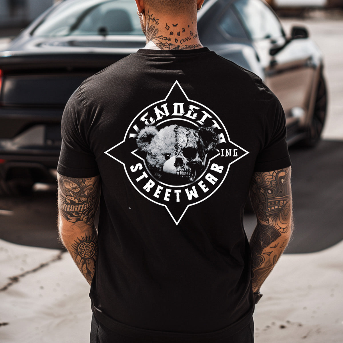 Vendetta Inc. Shirt Skull Teddy schwarz VD-1424