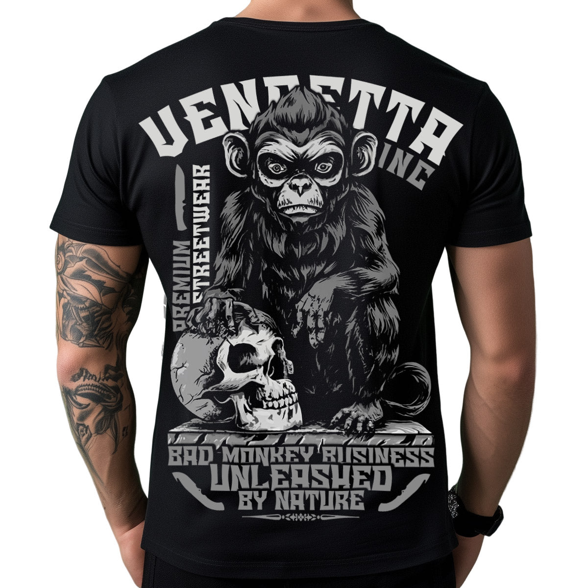 Vendetta Inc. Shirt schwarz Bad Monkey VD-1392