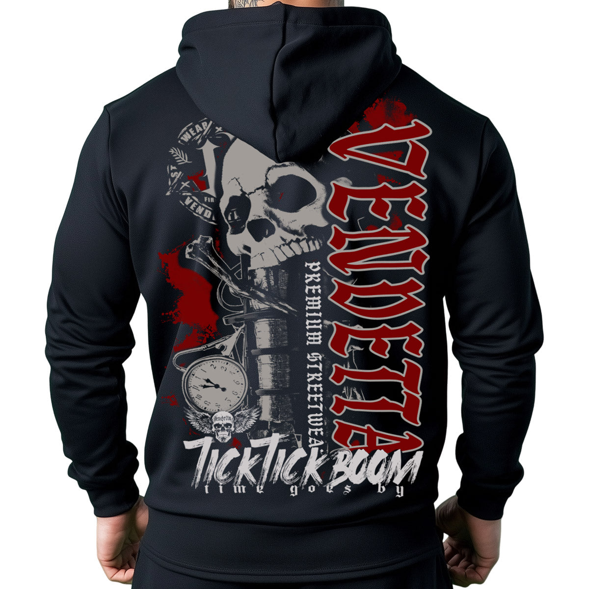Vendetta Inc. Sweatshirt Tick Tick Boom schwarz VD-4058