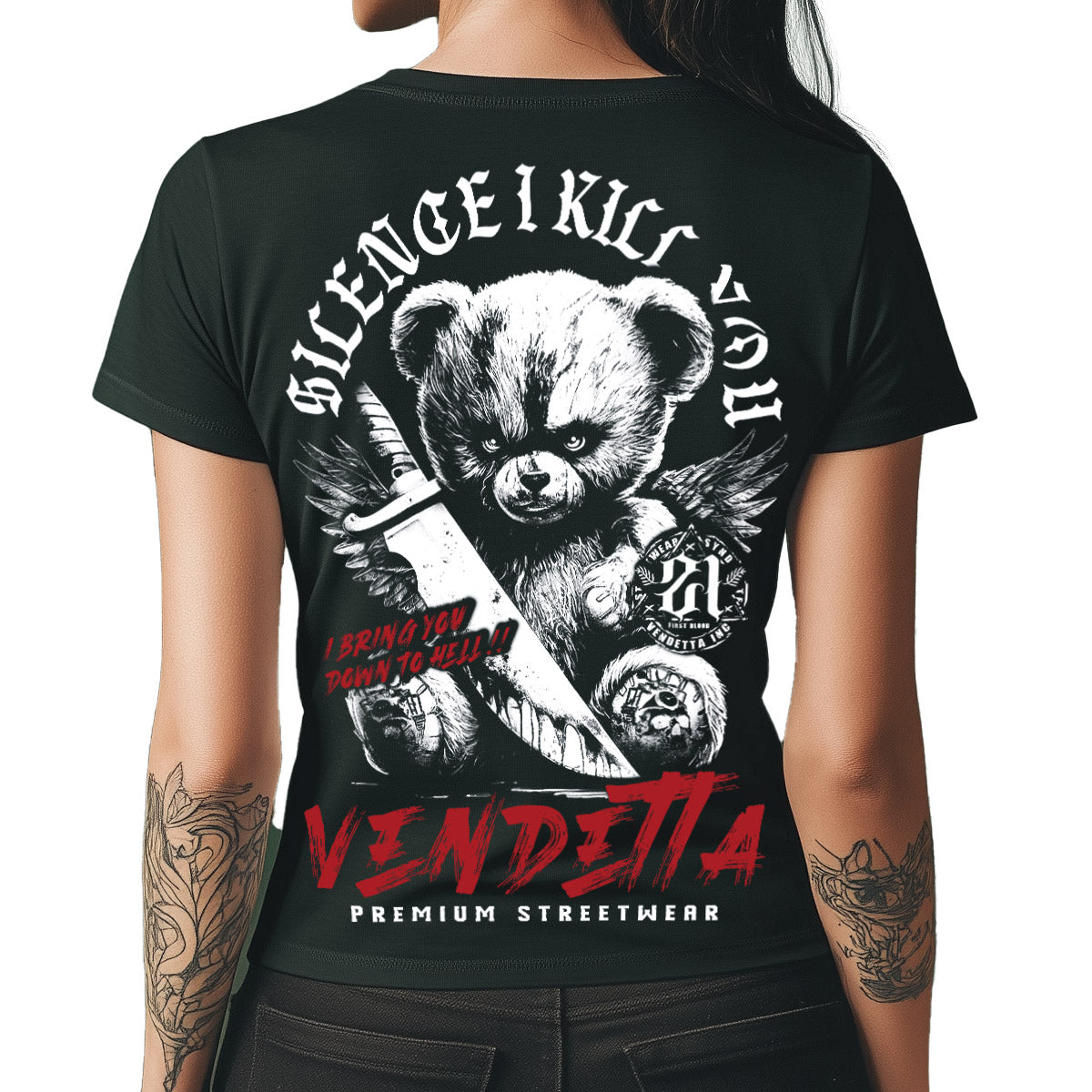 Vendetta Inc. Shirt Teddy Attack schwarz VD-0045
