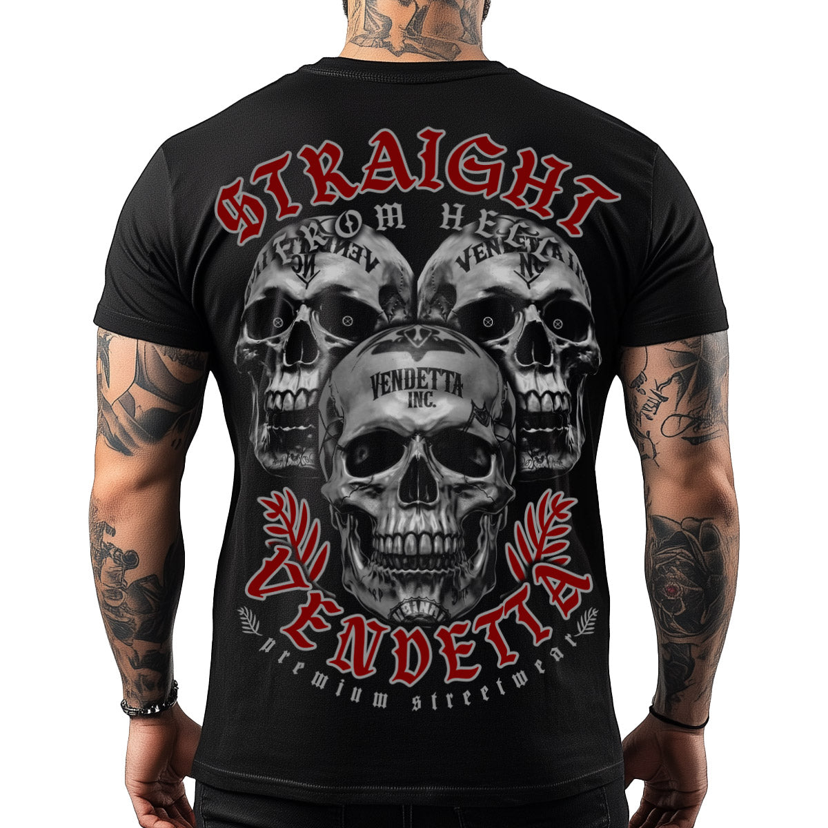 Vendetta Inc. Shirt Straight schwarz VD-1474