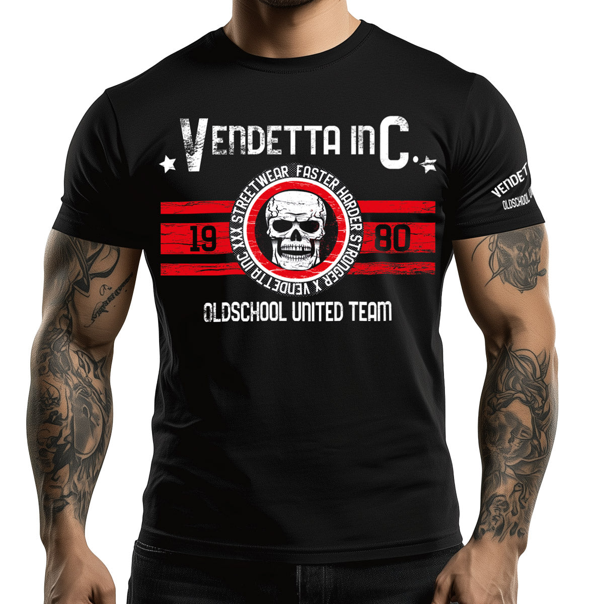 Vendetta Inc. Shirt Oldschool Team schwarz VD-1478