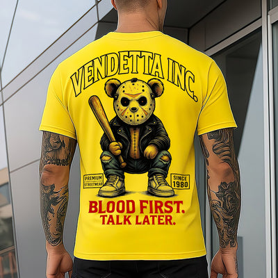 Vendetta Inc. Shirt Talk Later gelb VD-1590
