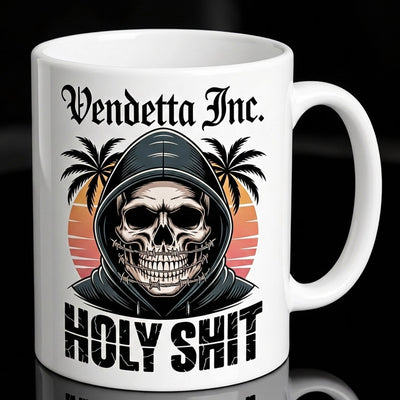 Vendetta Inc. Print Tasse – Holy Shit Skull Mug