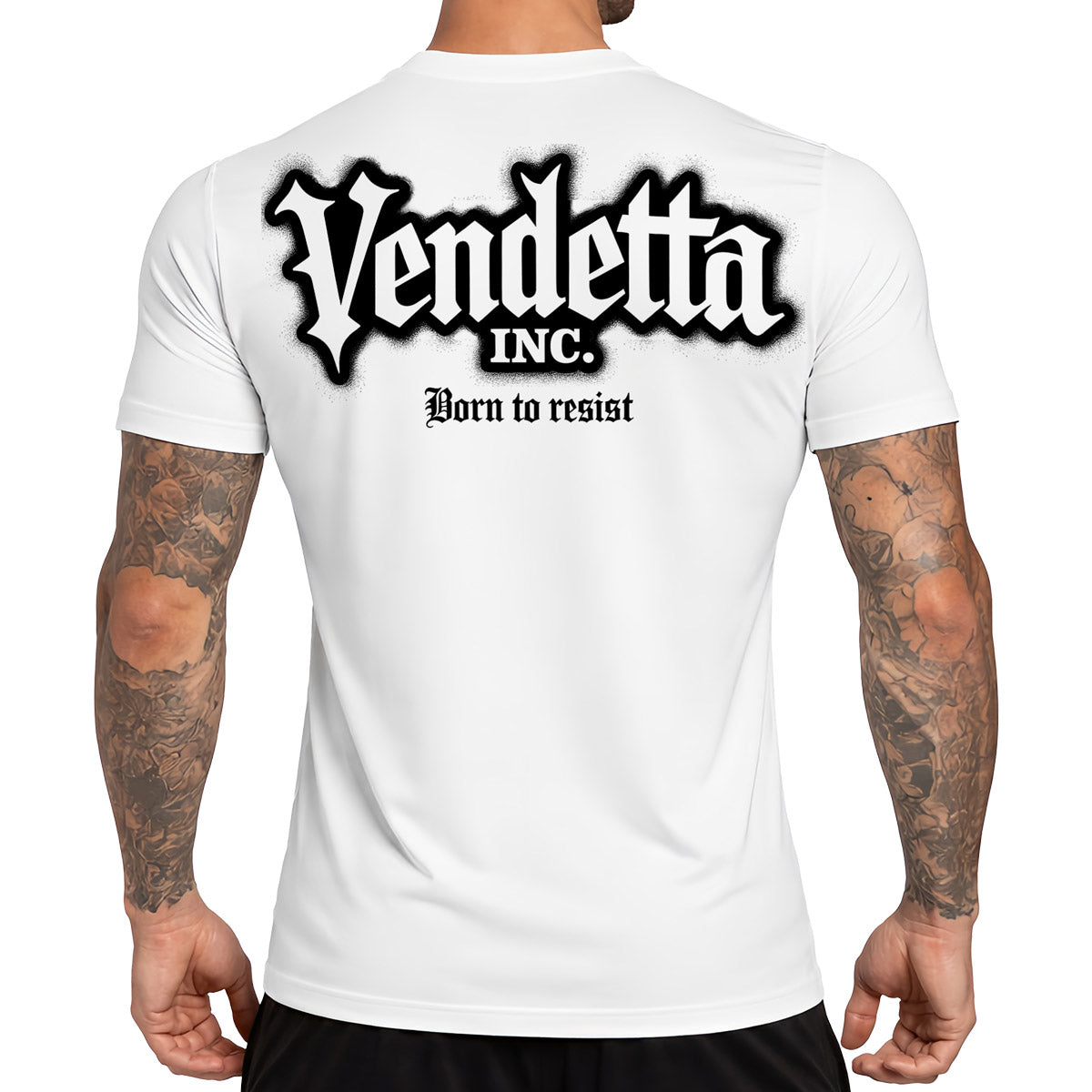 Vendetta Inc. Shirt Born To Resist weiß,schwarz