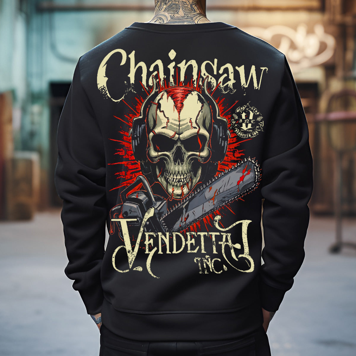 Vendetta Inc. Sweatshirt schwarz Chainsaw VD-4054