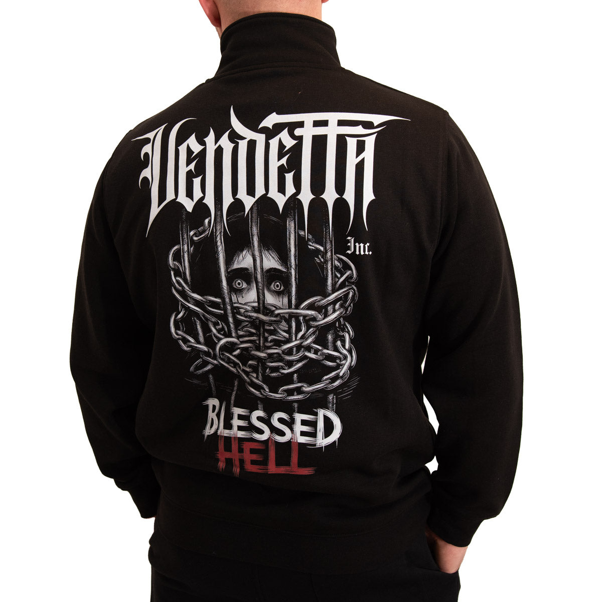 Vendetta Inc. Sweatjacke Hell schwarz VD-4086