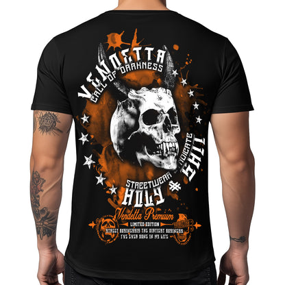 Vendetta Inc. Shirt Skull Hell schwarz VD-1226