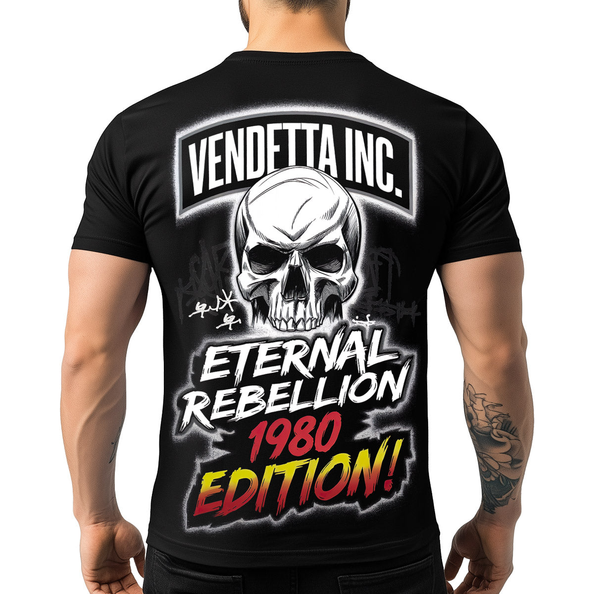 Vendetta Inc. Shirt Skull Rebel schwarz VD-1531