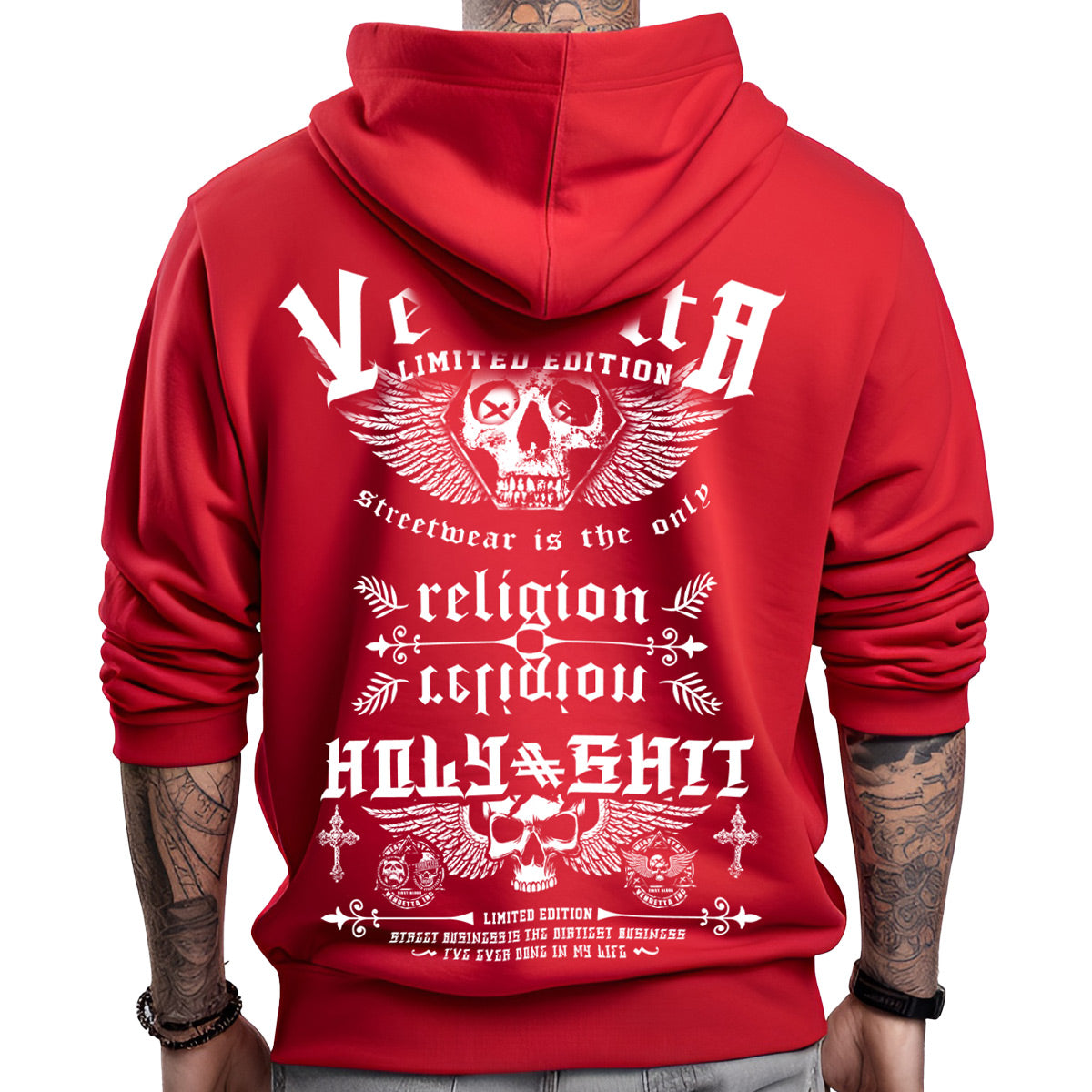 Vendetta Inc. Men's Hoodie Religion Red VD-4045