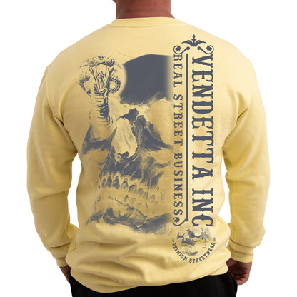 Vendetta Inc. Sweatshirt Snake Skull light yellow VD-4034