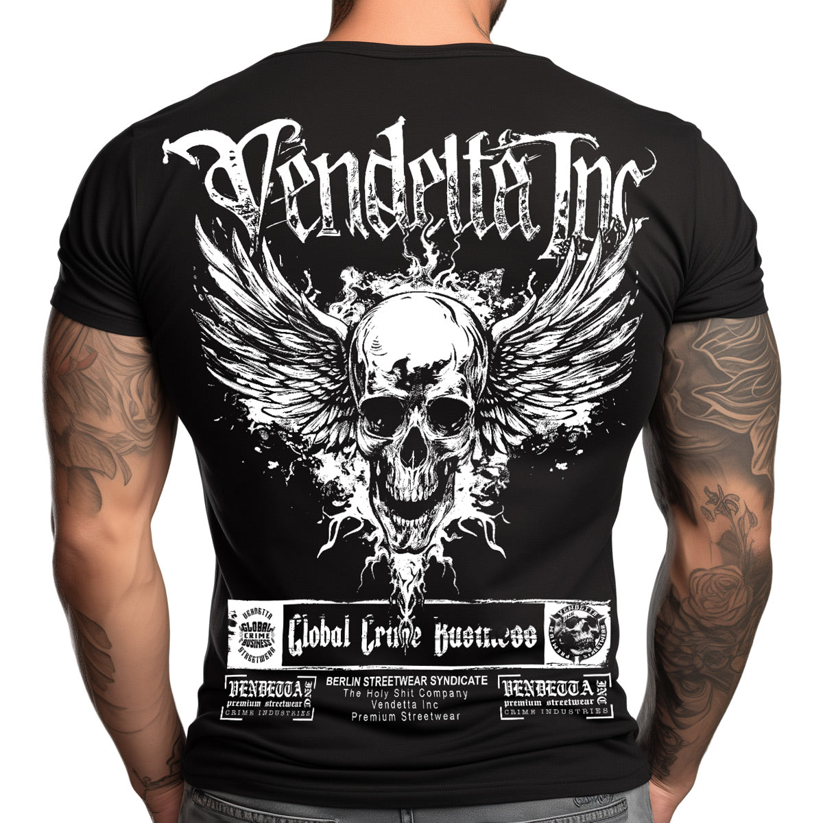 Vendetta Inc. Shirt black Death's Wings VD-1350