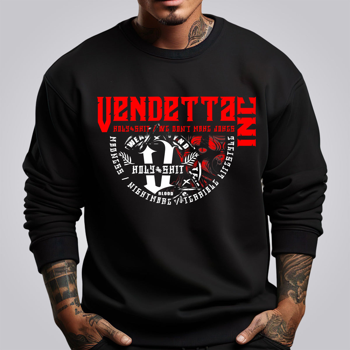 Vendetta Inc. Sweatshirt Insane Clown schwarz VD-4037